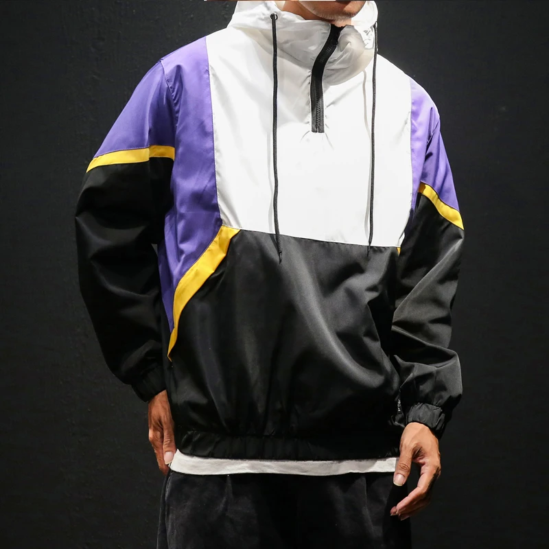 Для мужчин s harajuku комбинированные толстовки с капюшоном 5xl Кофты Уличная мужской