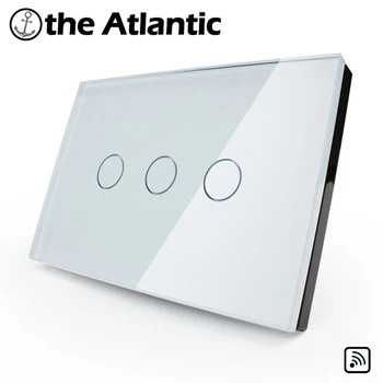 

Remote Control US/AU Standard 3 Gang Crystal Glass Switch Panel Touch Sensor Wall Switch Light Switch Remotely Controlled