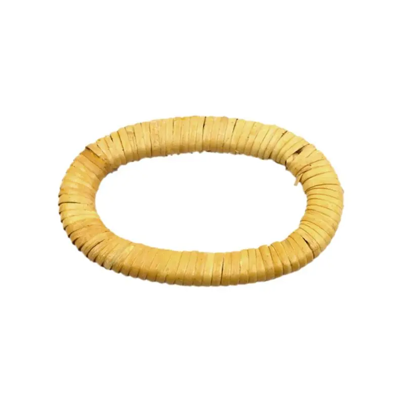 

Hot New 1 Pc Pop Natural Rattan Woven Handles For Handbag Small Braid Oval Quilting Purse DIY Craft Replacement Bag Accessories