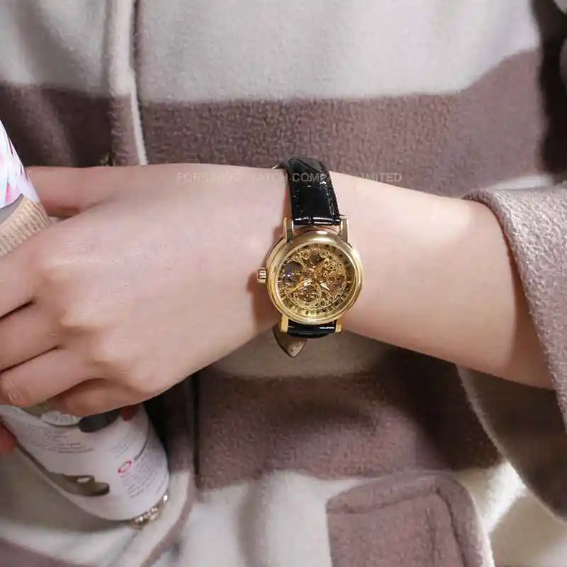WINNER женские часы классические часы в римском стиле женские Лидирующий бренд роскошные часы скелетоны ручной Ветер механические Женские часы подарок 0161