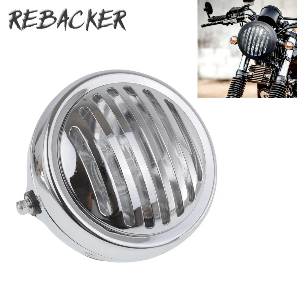 REBACKER 60W Universal Motorcycle Accessories Parts Chrome Finned Grill