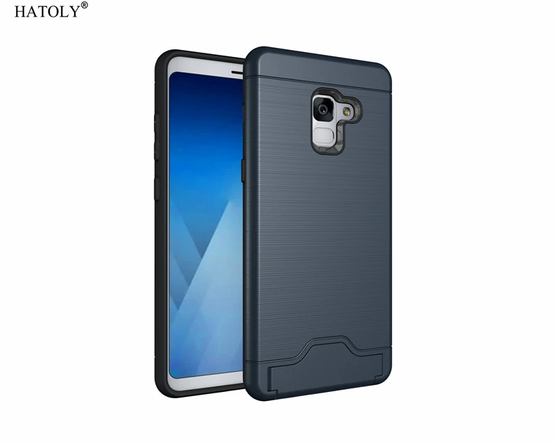HATOLY для samsung Galaxy A8 плюс 2018 чехол A730f Броня Мягкие TPU Силиконовый Футляр с держатель