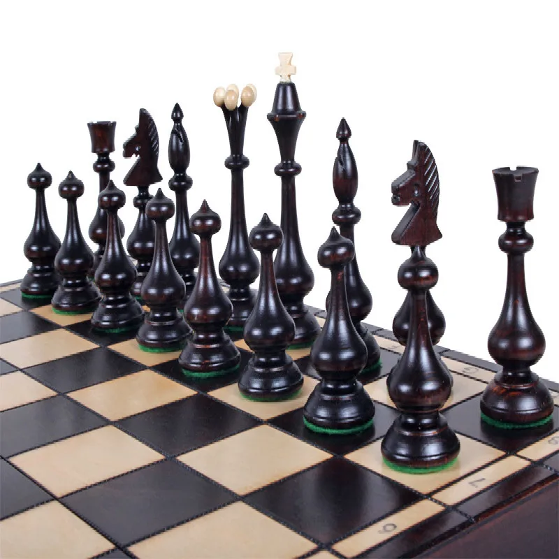 

Buying Artists Polish Imported Solid Wood Large Portable Folding Chess for Children Staunton Postage Qisi