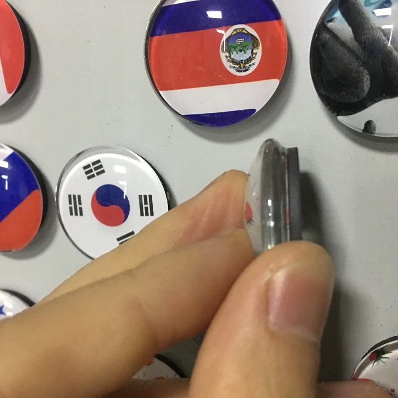 National Flags of Various Countries Photos Refrigerator Stickers Round Glass 30MM Household Refrigerator Accessories magnetic sticker magnetic fridge stickers refrigerator decor
