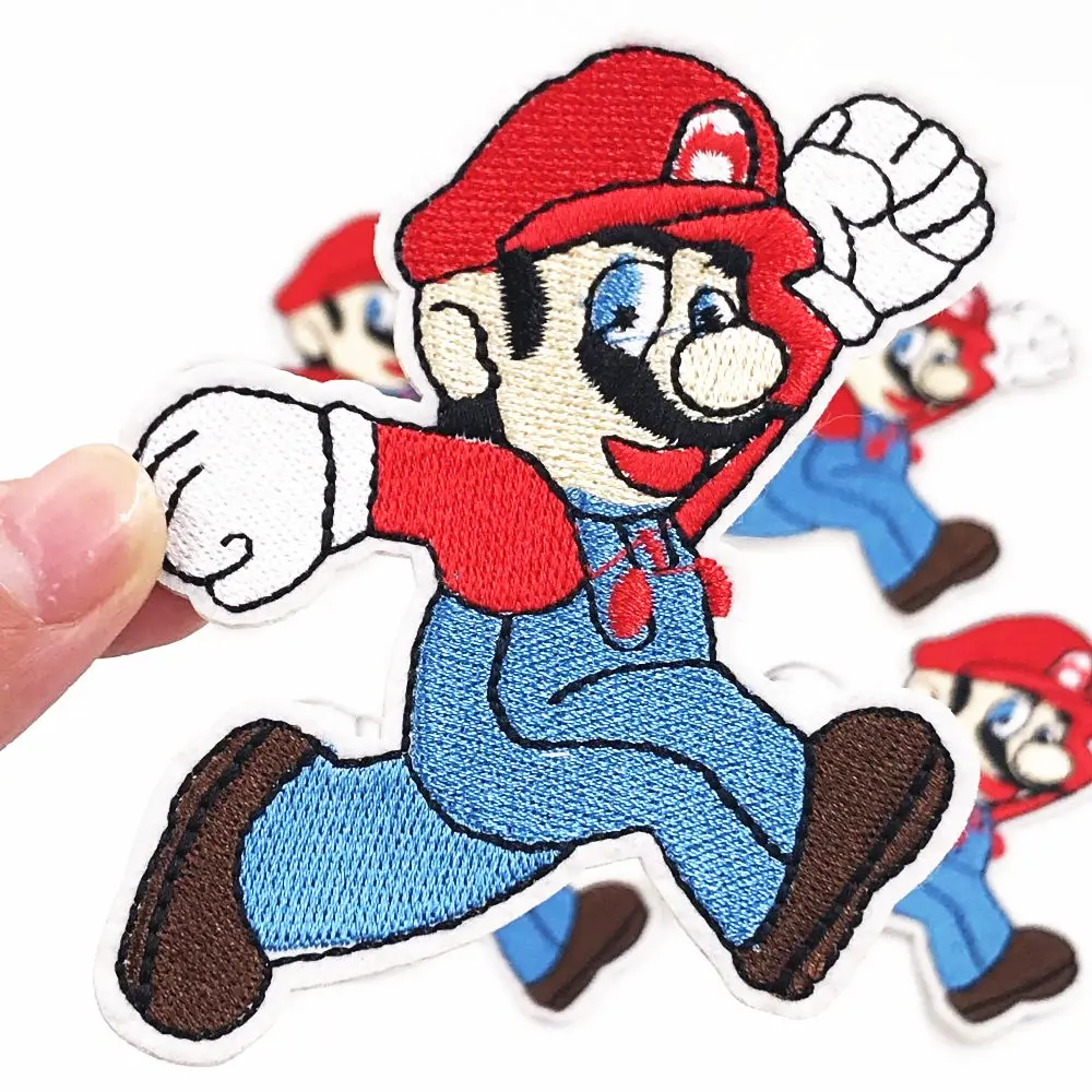 1 шт. гриб из Super Mario bros одежда в мультяшном стиле вышитые патч железа на пришиван