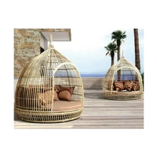 Заводские магазины Высококачественная садовая мебель плетеная Птичье гнездо в форме для улицы диван кровать шезлонг