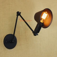 Vintage Iron wall Light Industrial Wall Lights Sconce E27 Plated Loft Retro design iron wall lamp luminaire iwhd adjustable arm led wall light vintage industrial lighting wall lamp style loft retro iron sconce luminaire on the wall
