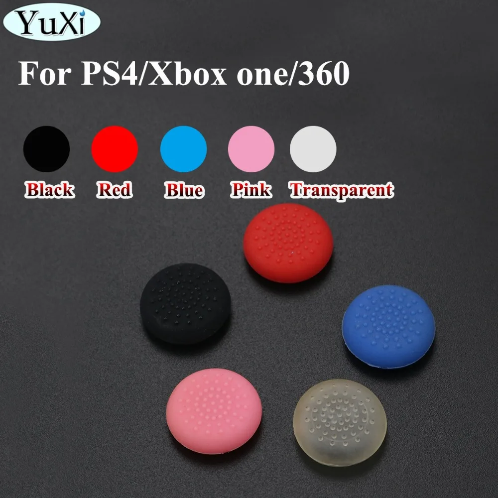 

YuXi 2pcs Thumb Joystick For PS4 Dualshock 4 Controller Analog Thumb Caps for Ps4 Slim/Pro for Xbox One /360 Cover Case