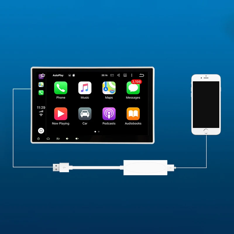 USB адаптер ключ Carplay для IPhone Apple Android Авторадио музыкальный плеер|GPS транспорта| |