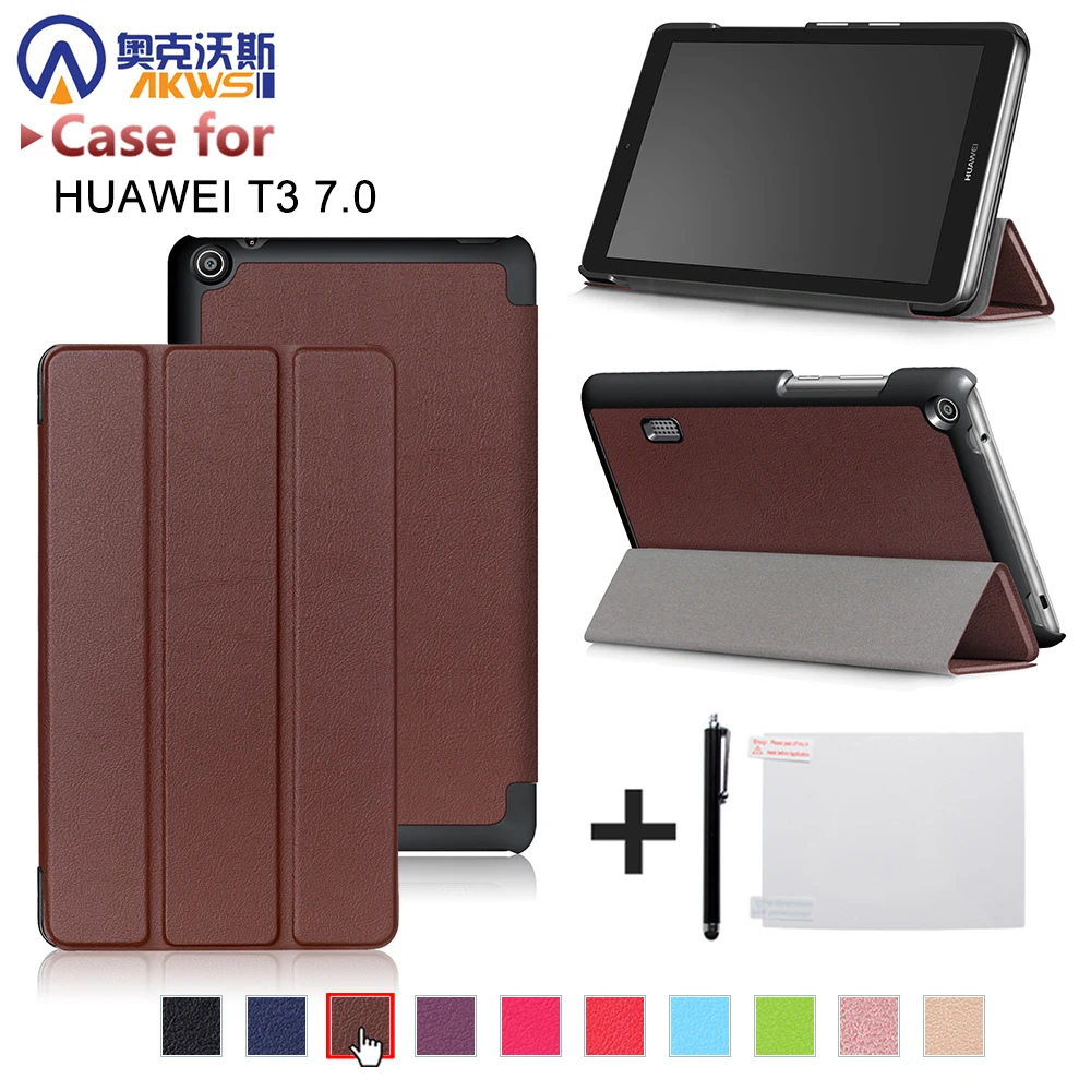 Чехол подставка для huawei MediaPad T3 7 0 BG2 W09 планшет Honor Play Pad 2 защитный чехол +