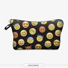 Who Cares Funny Emoji Face Monkey 3D Print Cosmetic Wash Bag Women Neceser Maquillaje Bag Travel Toiletry Organizer Makeup Bag