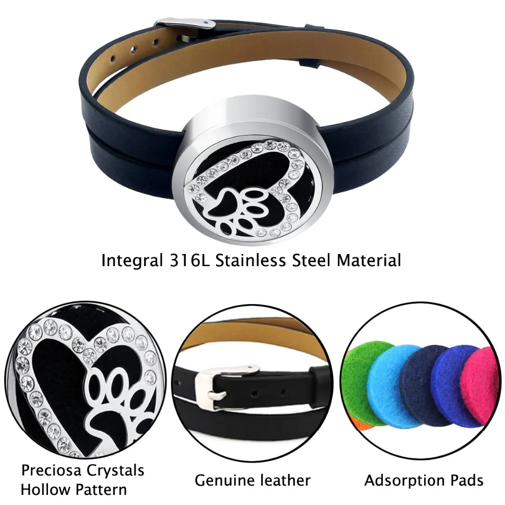 ZP-BS504-0 Diffuser Leather Locket Bracelet-4