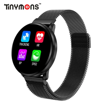 

Tinymons CF68 Smart watch waterproof Tempered glass Activity Fitness tracker Heart rate monitor Sports Men women Smart band