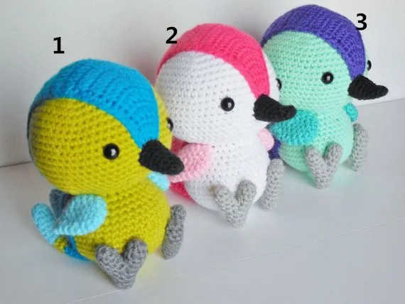 Крючком игрушки amigurumi плюшевые песенки птица