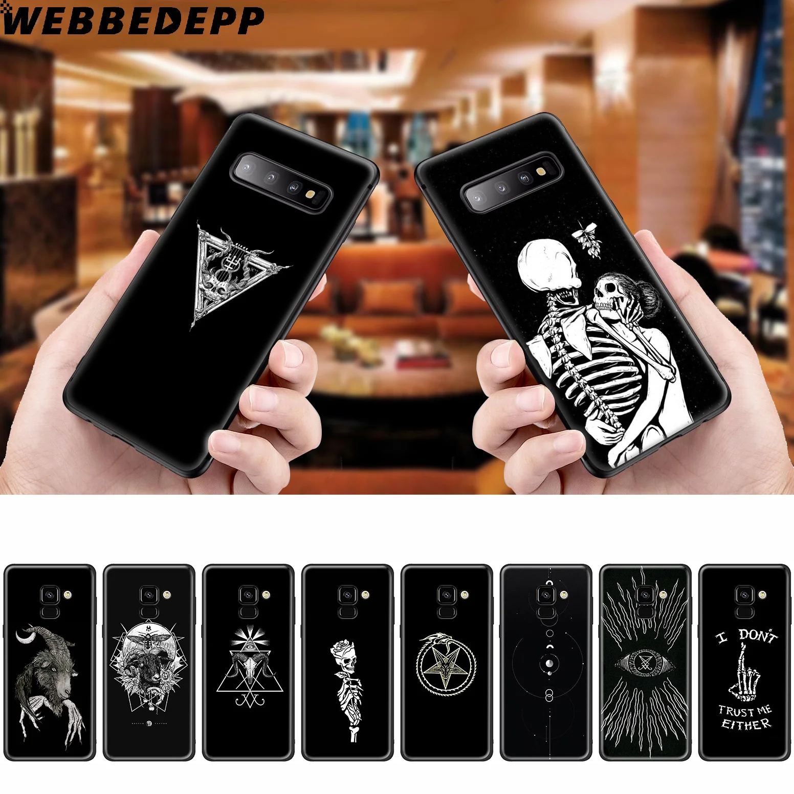 WEBBEDEPP Devil Satan Silicone Case for Samsung Galaxy A3 A5 A6 A7 A8 A9 A10 A20 A30 A40 A50 A70 M10 M20 M30 |