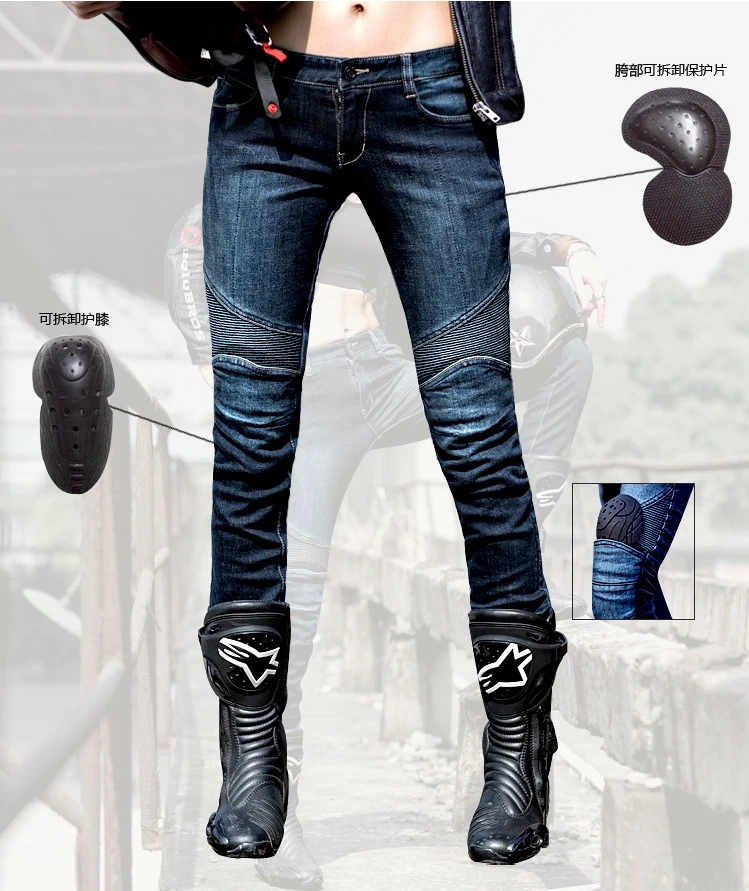 

2016 Limited Uglybros 03 Jeans Fire Prevention Cloth Inside The Cowboy Riding Pants Female Motorcycle Road Locomotive Trousers