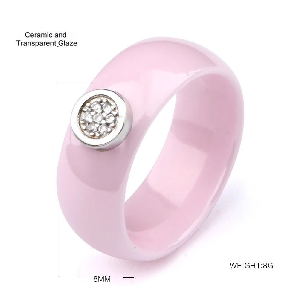 Women Rings Smooth Curved Surface Ceramic Jewelry Christmas Engagement Gift finger rings fashion rings engagement rings fashion ring