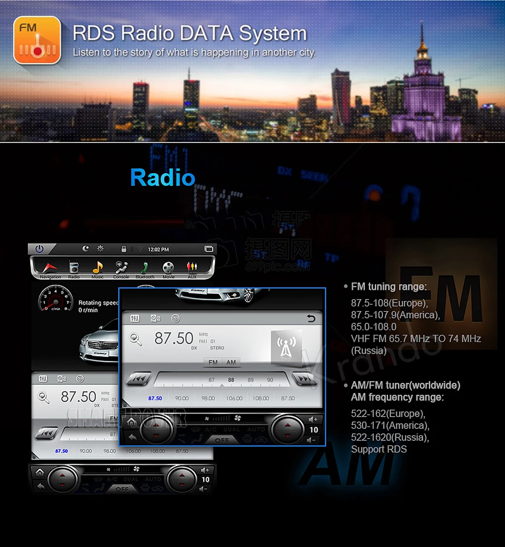 Discount Krando Android 6.0 12.1" Tesla style Vertical screen car navigation for toyota mark x reiz 2005-2009 radio gps multimedia wifi 8