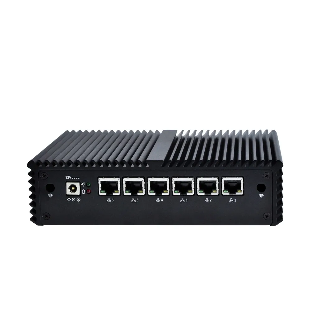 

QOTOM Mini pc,Core I3,I5,I7 Skylatek,kabylake 6 LAN port, using pfsense as router/ firewall,fanless PC,support AES-NI