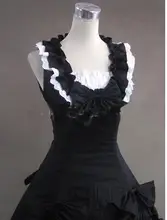 2015 customized Black And White Sleeveless Gothic Victorian Ball Gown Dress,Halloween Vampire Costumes,Civil War Ball Gown