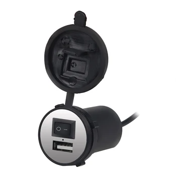 

12v Motorcycle USB Charger Power Waterproof Socket Cigarette Lighter Motorbike USB Charger Socket Switch 12v For Phone Iphone 6