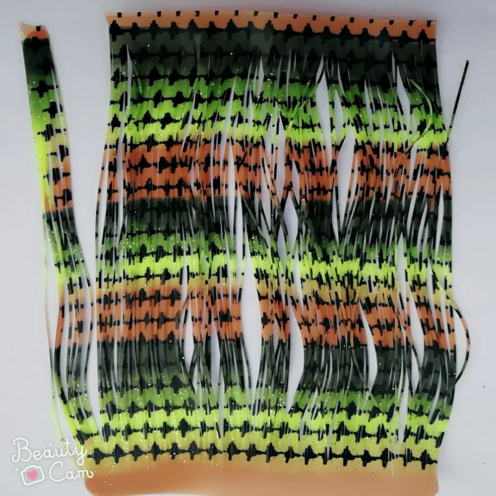 

Fishing Lure Silicone Skirt Layers,Silicone Skirt Material for Tackle Craft, DIY Spinner, Rubber Jigs, Buzzbait---133