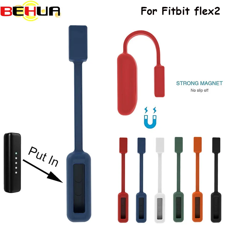 Magnetverschluss Clip Gel Case Halter für Fitbit Flex 2 Fitness Tracker Rose 