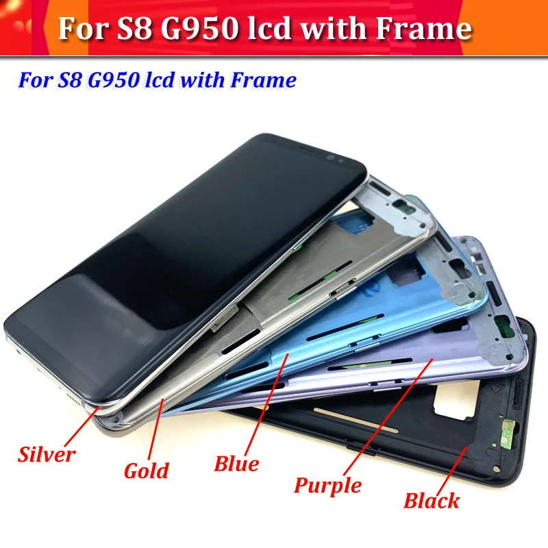 100% протестированный 5 8 &quotЖК дисплей для samsung S8 G950F G950U G950 сменный сенсорный экран +