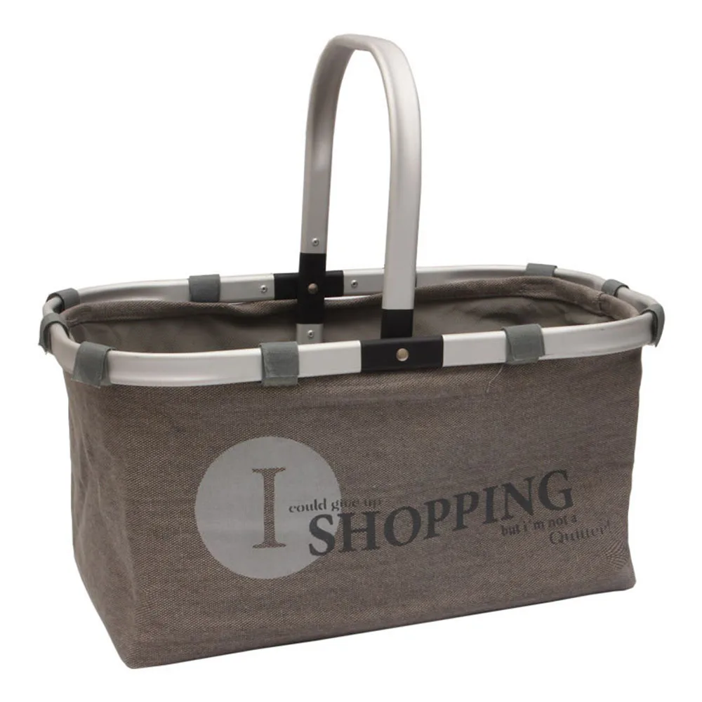 طوي ايكو سلة تسوق حقيبة حمل للطي الألومنيوم إطار لطي مقابض سلات تخزين نزهة أكسفورد مخيم سلة طوي ايكو سلة تسوق حقيبة حمل للطي الألومنيوم إطار لطي مقابض سلات تخزين نزهة أكسفورد مخيم سلة