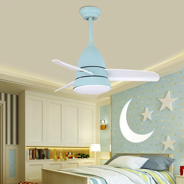 Modern Kids Ceiling Fan Light Simple Children Bedroom