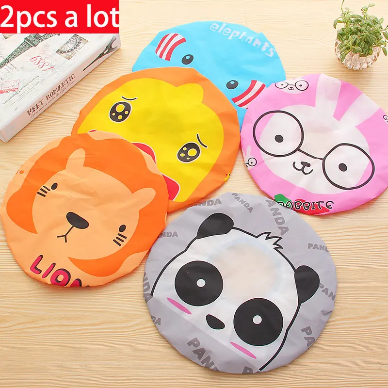 

Vanzlife cute cartoon bathing cap anti-fume thickened waterproof shower wash hair adult ladies shower cap