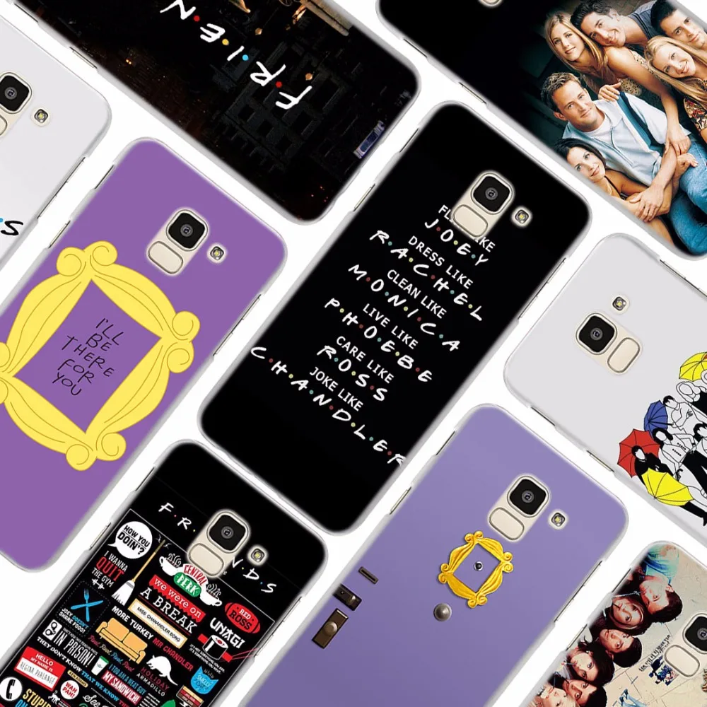 

Friends TV Door Style Clear Frame hard back Phone Case for Samsung J3 J5 J7 2017 J7 Prime J4 J6 J8 2018