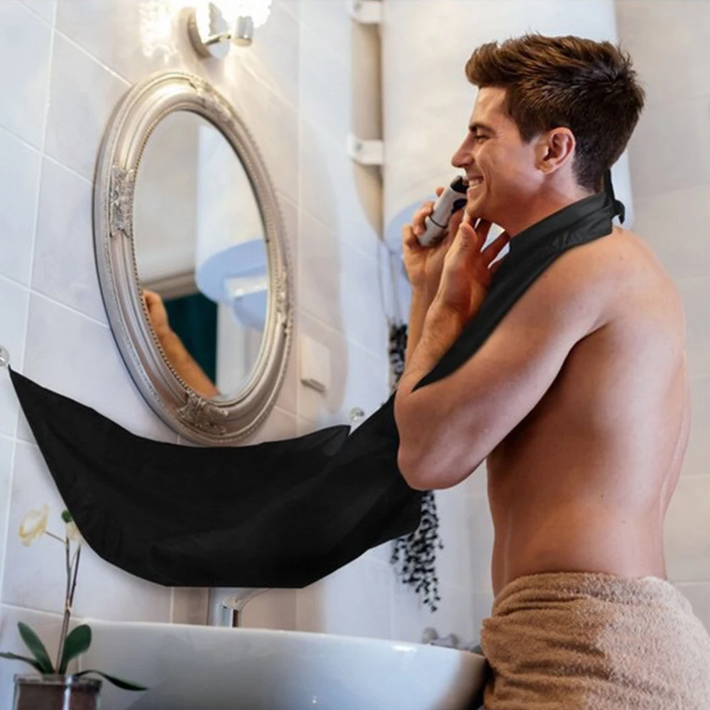 

120x80cm Male Beard Apron New Shaving Aprons Beard Care Clean Beard Catcher for Man Waterproof Floral Cloth Cleaning Protecter