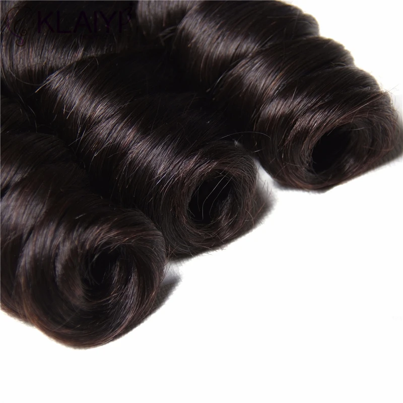 Klaiyi волосы продукт пучки малазийские волосы Свободные Вьющиеся волосы Remy человеческие волосы переплетаются натуральный цвет 3 шт спутываются бесплатно