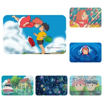 

Ponyo on the Cliff Hayao Miyazaki Anime Doormat Bath Kitchen Carpet Decorative Anti-Slip Mats Room Car Floor Bar Rugs Door Home