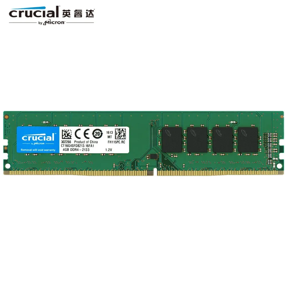 Crucial 4G 8GB 16G DDR4 ram PC4-19200 DDR4-2133HMZ 2400HMZ 2666MHz 288-Pin для рабочего стола