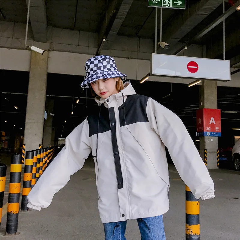 Ulzzang куртка Женская свободная бейсбольная форма весна осень BF Повседневный Harajuku стиль хип хоп девушка красивый пальто X103