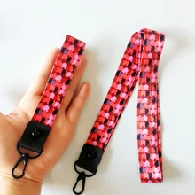 Сердце мозаика шейный ремень шнурок для ключей ID карта тренажерный зал мобильный телефон наручные ремни USB бейдж держатель DIY повесить веревку длинные+ короткие