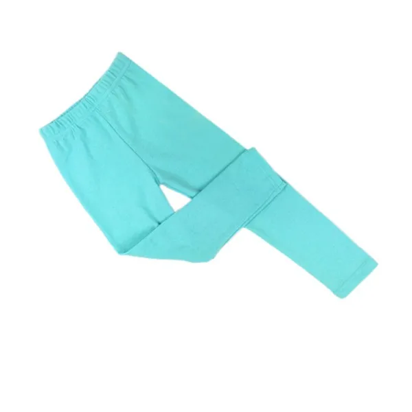 Дети, Девочки узкие Леггинсы зимние теплые брюки штаны 2-7Year - Цвет: Небесно-голубой