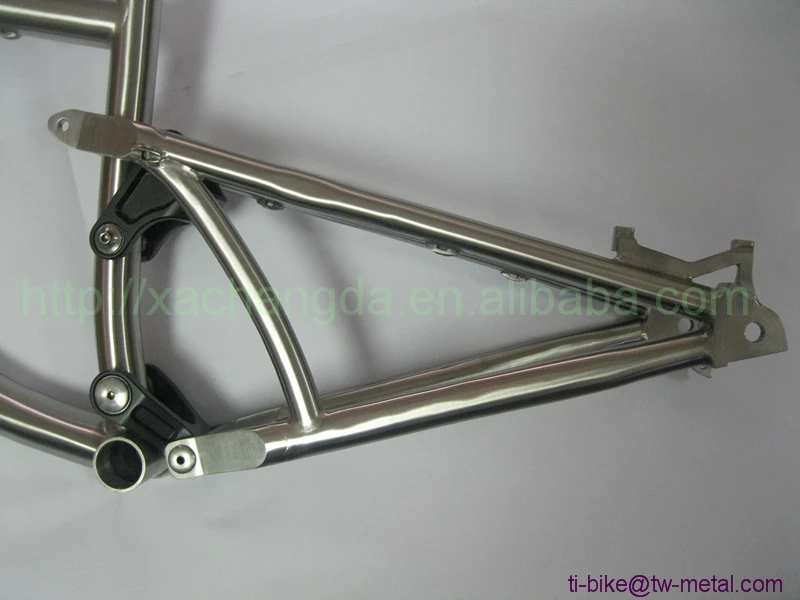 Perfect Titanium Suspension Bike Frame with Taper Head Tube Custom Titanium Suspension Frame with Post Mouth Brake China Titanium Frame 2 Perfect Titanium Suspension Bike Frame with Taper Head Tube Custom Titanium Suspension Frame with Post Mouth Brake China Titanium Frame 2