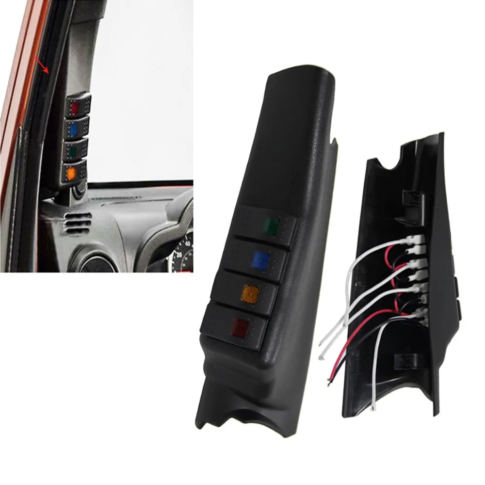 JK Switch Pod Left Hand A Pillar Jeep Wrangler 2007-2010 Switch Panel 2dr /& 4dr