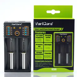 VariCore V20i V1 Батарея Зарядное устройство, Зарядка 18650 26650 18350 10440 26500 литий-3,2 V 1,2 V 3,7 V NiMH AA AAA SC/S Зарядное устройство