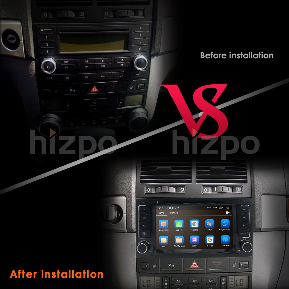 Best 7"HD IPS Touch Screen Android 9.0 Car DVD Player for Volkswagen VW Touareg T5 Transporter Multivan 2004-2011 Radio audio stereo 3
