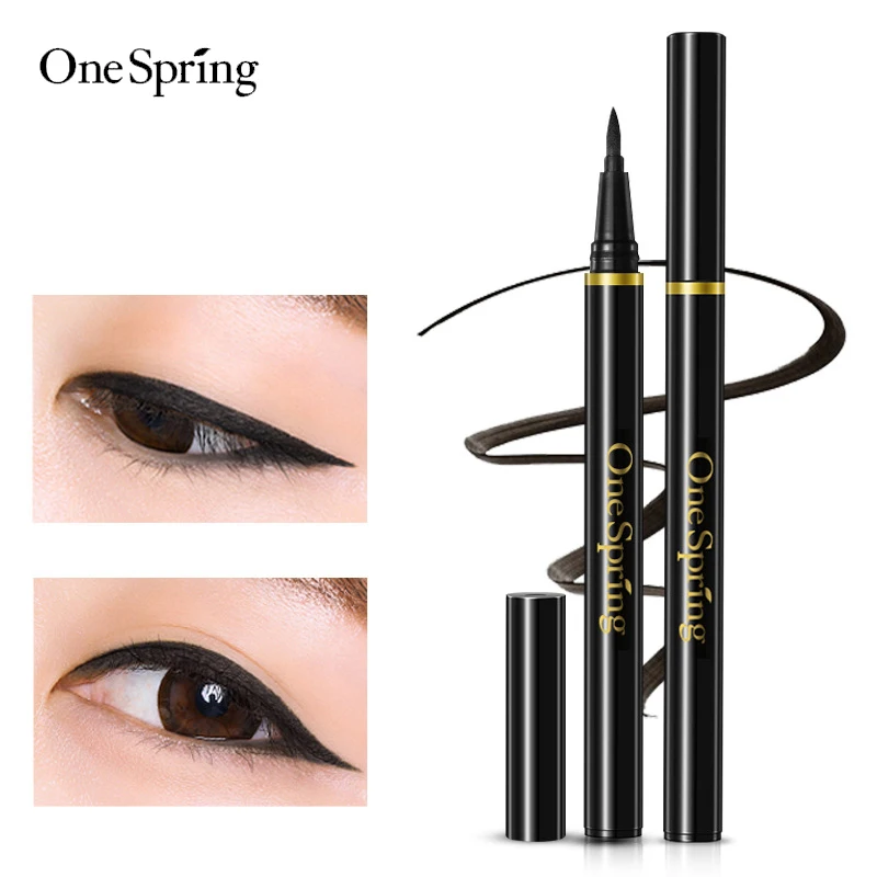 

OneSpring Cool Black Waterproof Liquid Eyeliner Pencil Long Lasting Smudge-Proof Charming Eye Beauty Comestics Makeup Tools