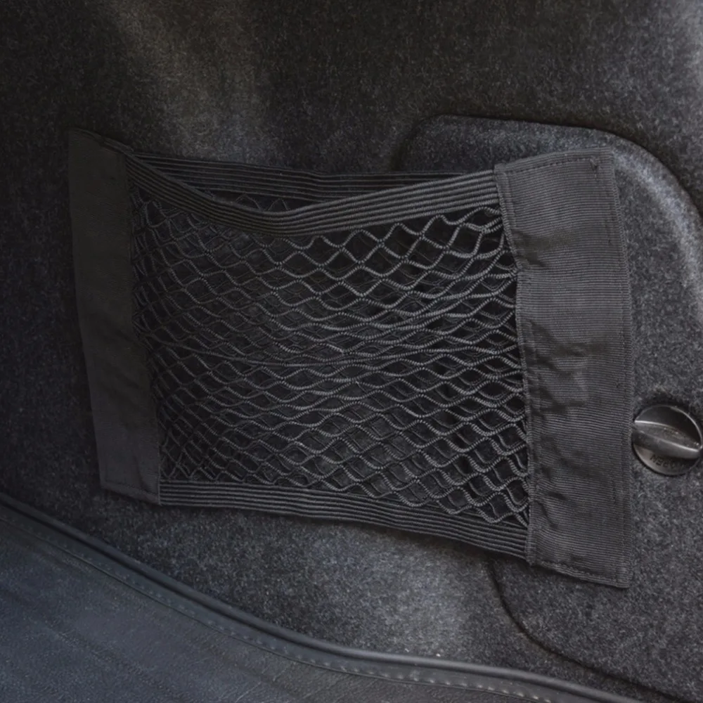 

Car Styling Back Rear Trunk Seat Elastic Net Mesh Organizer Storage Bag Cage for cars vans trucks SUVs Automobiles