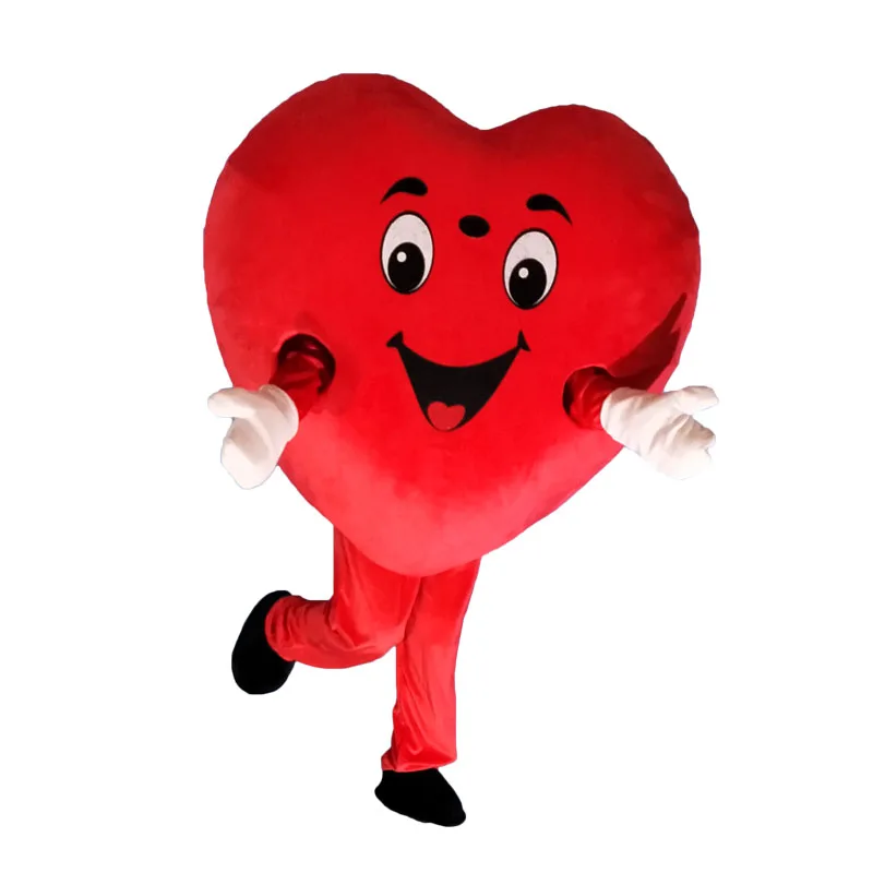 Red Heart Love Mascot Costume Halloween Christmas Birthday Party Valentine's Day Cosplay