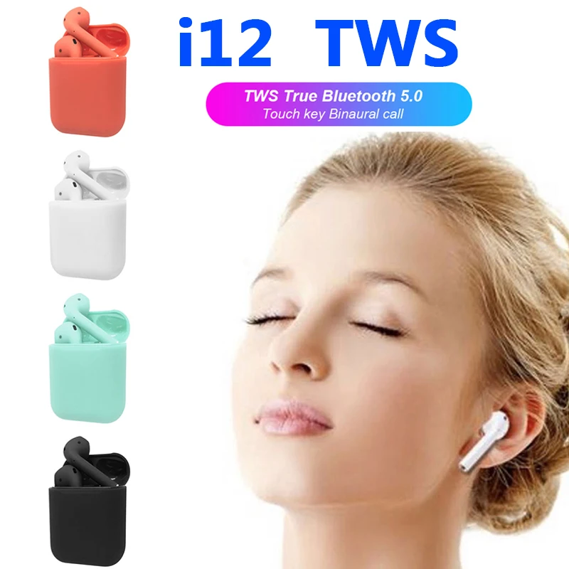 

i12 TWS Mini 1:1 Touch control Wireless Bluetooth 5.0 earphones headset pk i10 i11 tws for IOS Smart Phone