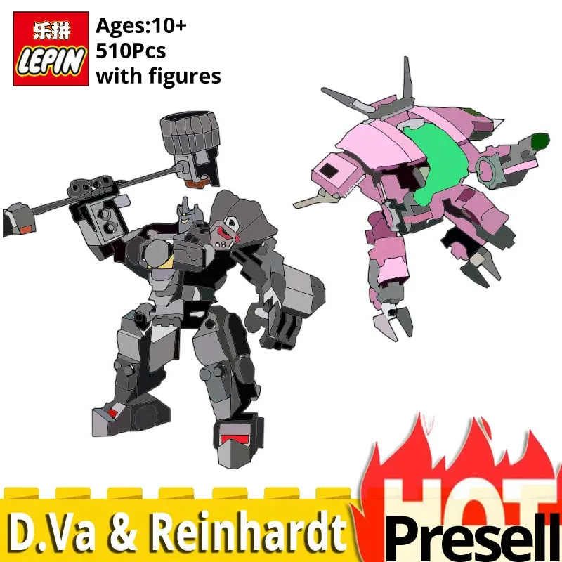 

2018 NEW Lepin 50004 Overwatching Games Toys The 75973 D.Va & Reinhardt Set Building Blocks Bricks Educational Toys Christmas