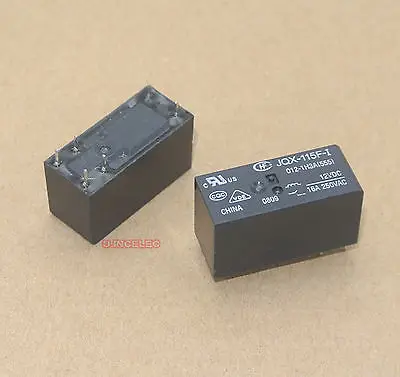 

2pcs Hongfa Power relay 12V coil 16A 250VAC Load JQX-115F-I 012-1H3A(555)