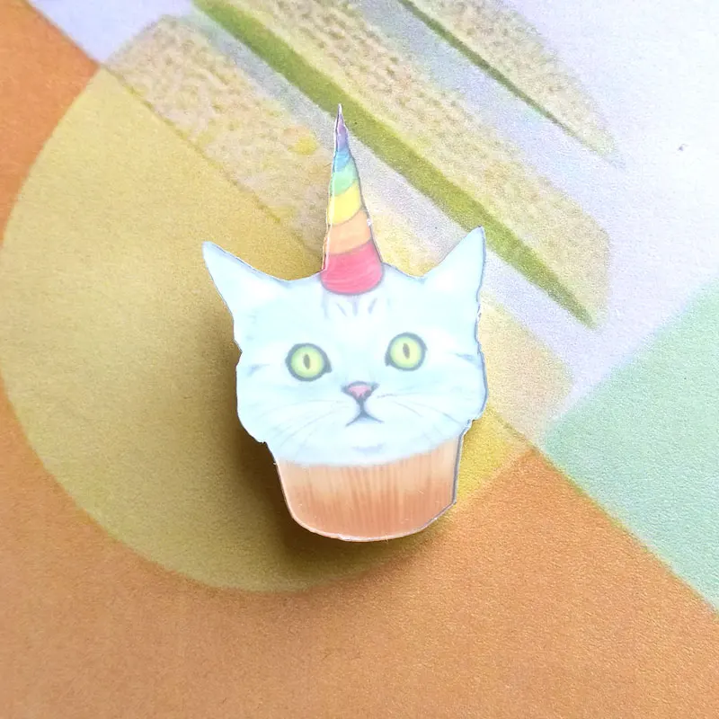 1 шт. Мультяшные значки на одежду Kawaii Акриловые бейджи рюкзаке булавке